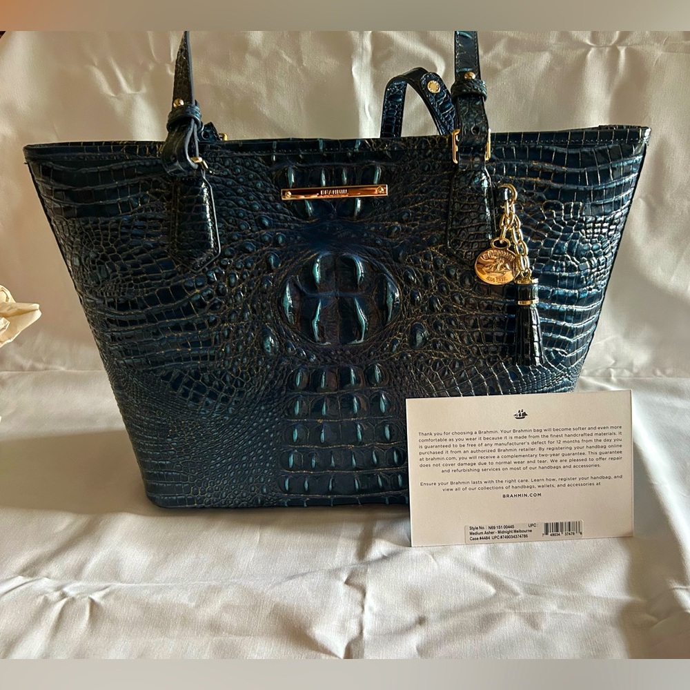 Brahmin Medium Asher- Midnight Melbourne